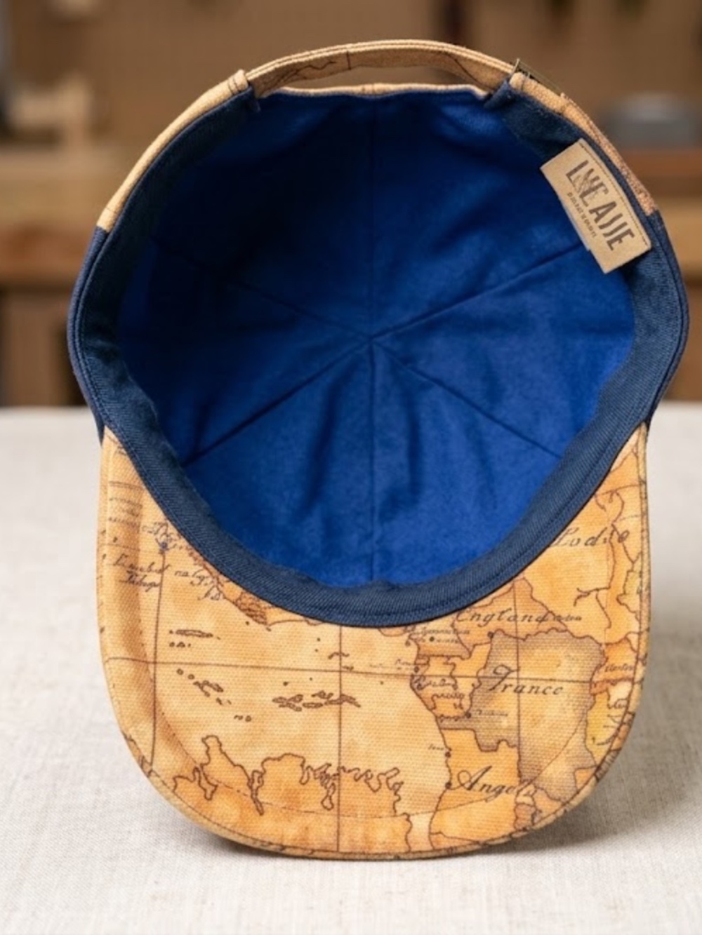 Alviero Martini Baseball cap Men DARK Blue and Geo Print - Picture 2 of 3